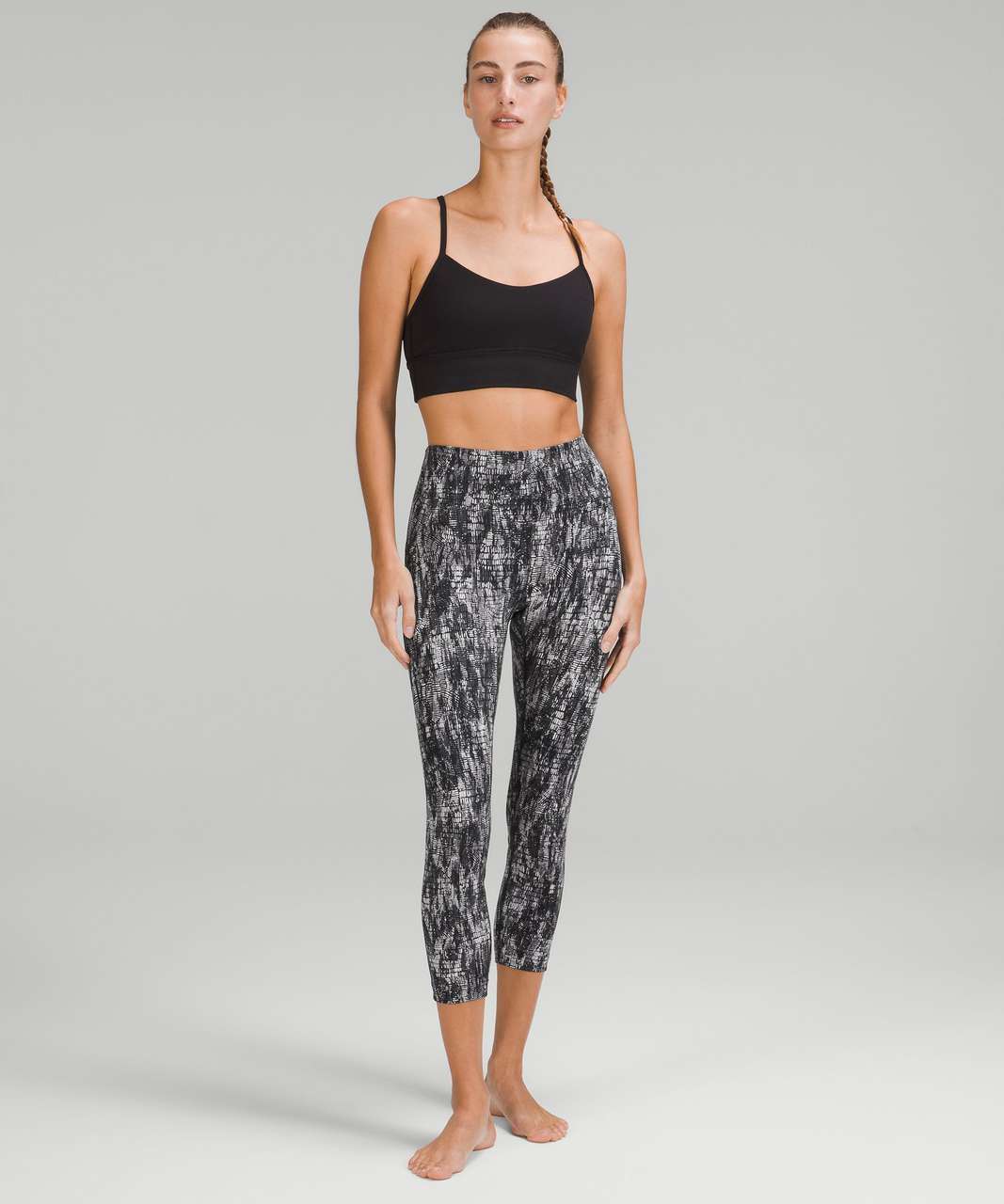 Lululemon InStill High-Rise Crop 23 - Lino Slide Alpine White Black - lulu  fanatics