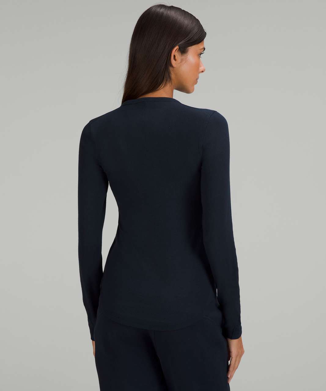 Lululemon Hold Tight Ribbed Long Sleeve Shirt - Night Sea - lulu fanatics