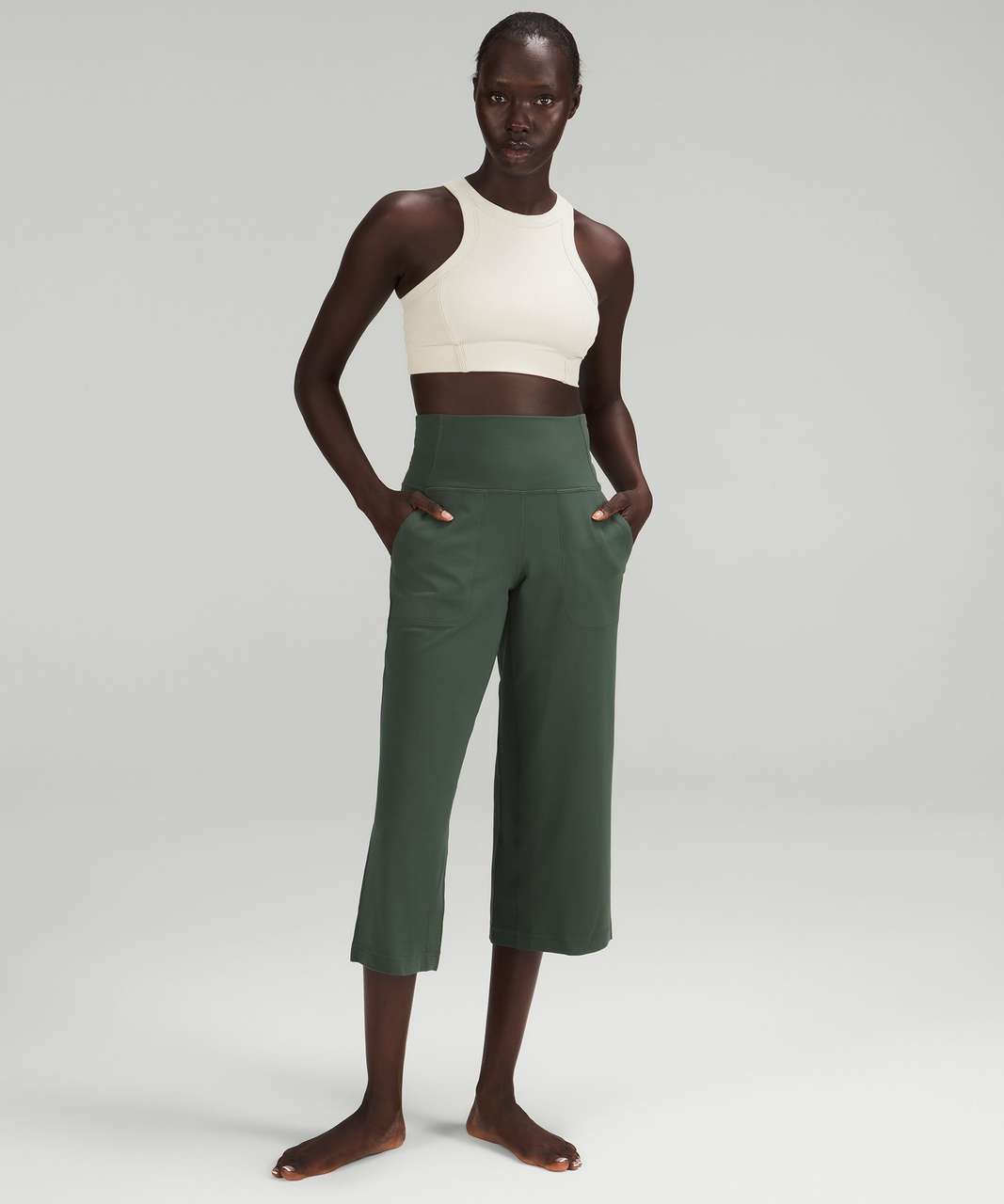 Lululemon Align High-Rise Wide Leg Crop 23" - Smoked Spruce