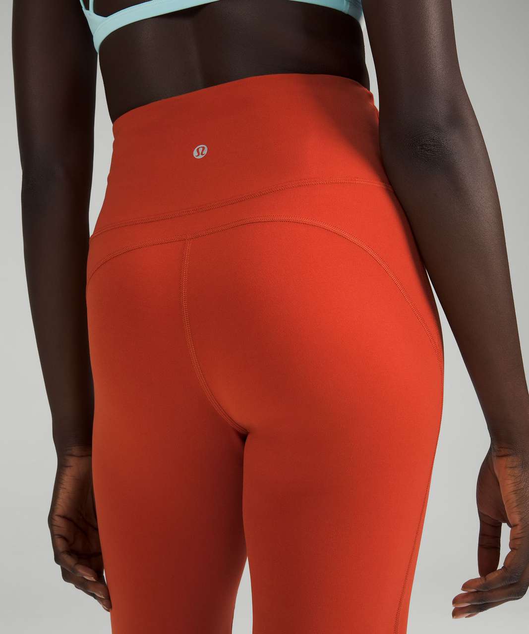 Lululemon Groove Super High Rise Flared Pant Nulu Leggings Roasted Orange  12