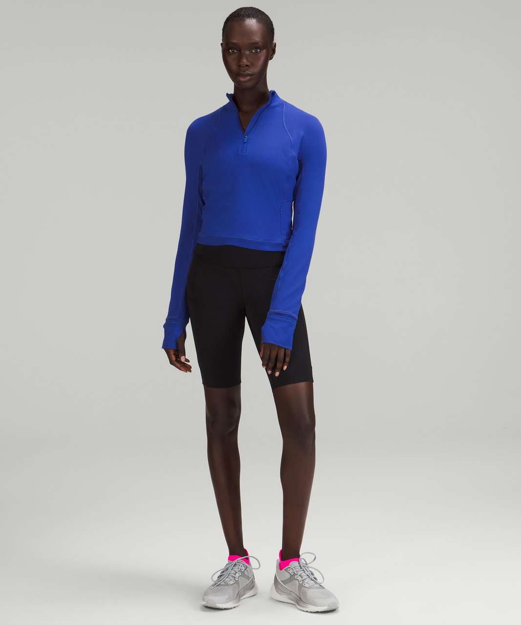 Lululemon Its Rulu Run Cropped Half Zip - Psychic