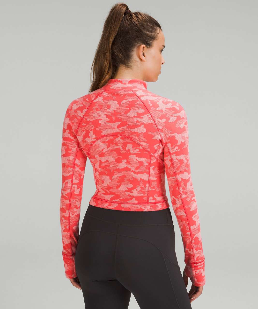 Lululemon Its Rulu Run Cropped Half-Zip - Pink Puff - lulu fanatics