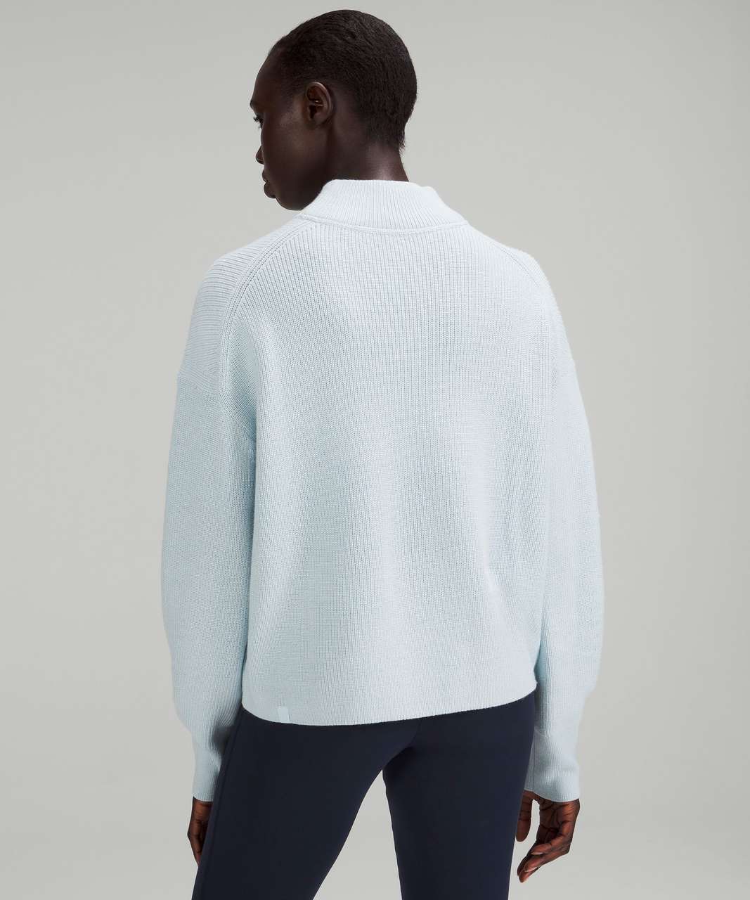 Lululemon Merino Wool-Blend Ribbed Turtleneck Sweater - Powder Blue