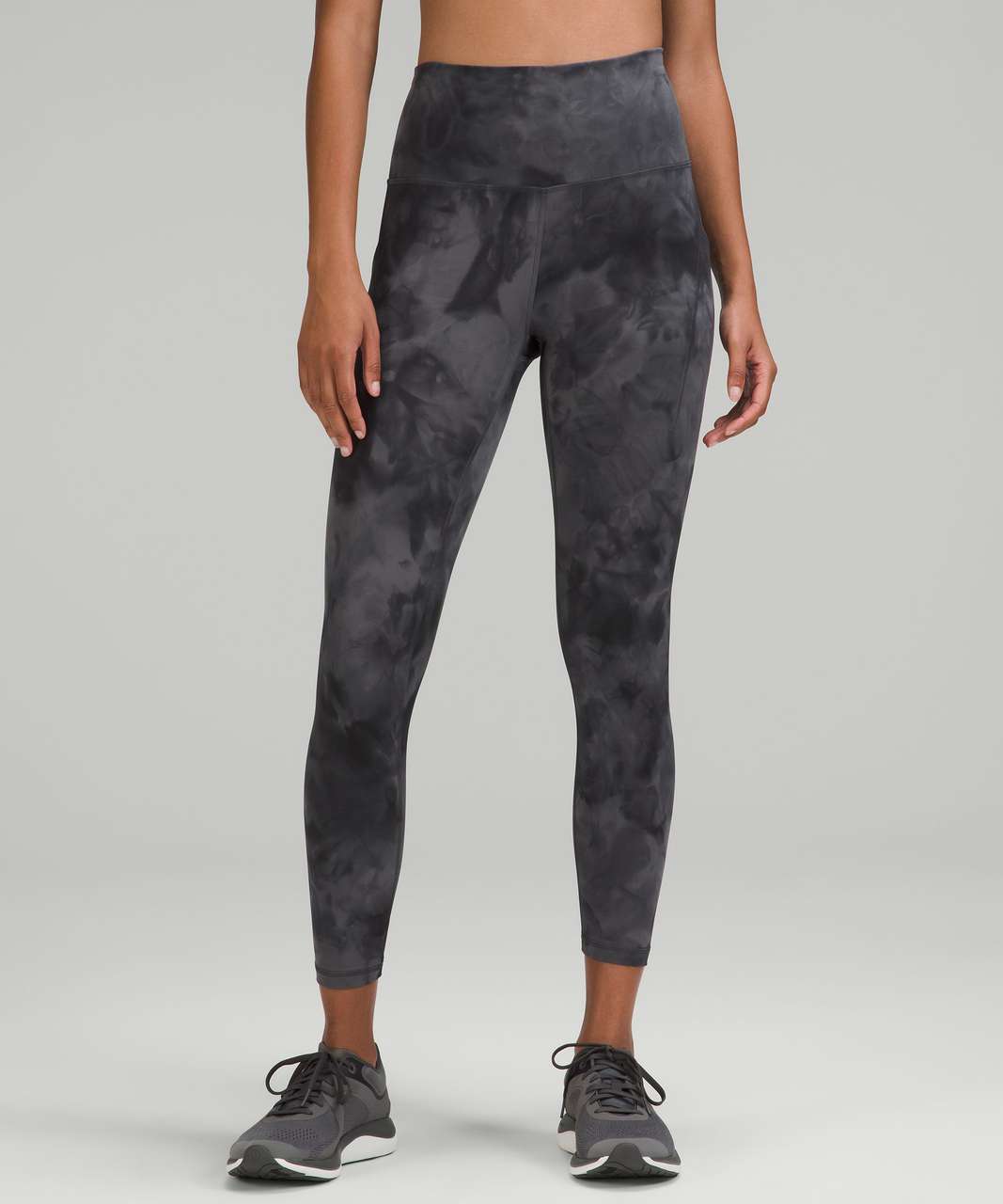 Lululemon Wunder Train High-Rise Crop with Pockets 23" - Diamond Dye Pitch Grey Graphite Grey