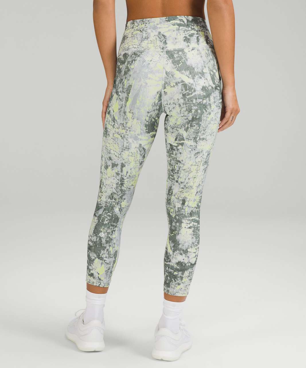 Lululemon Wunder Train High-Rise Crop with Pockets 23 - Cinder Grain  Smoked Spruce Multi - lulu fanatics