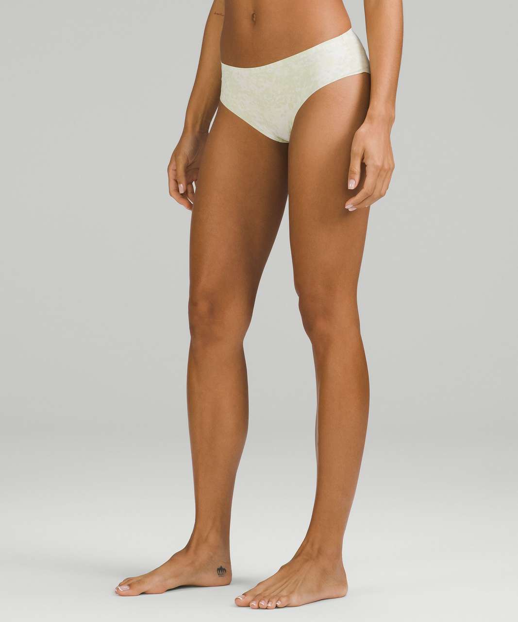 Lululemon InvisiWear Mid-Rise Bikini Underwear 3 Pack - Laurel Green / Engrave Mini WP Dewy / Natural Ivory