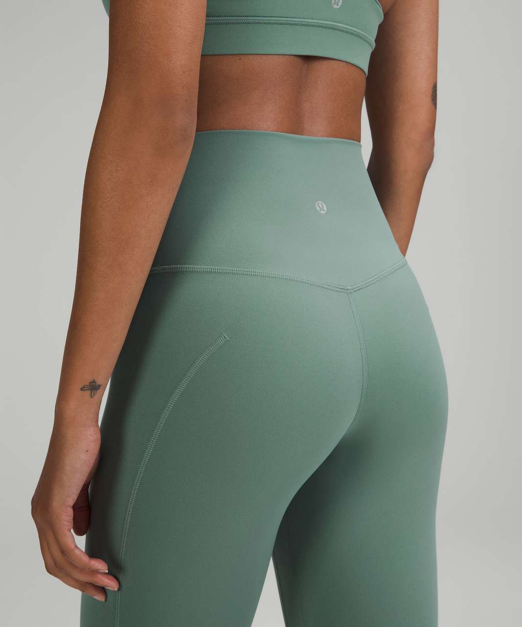 Lululemon Nulu and Mesh Mid-Rise Yoga Crop 23 - Tidewater Teal - lulu  fanatics