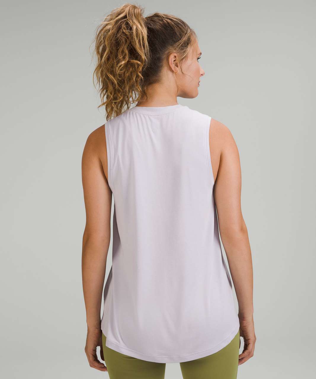Lululemon Modal-Silk Blend Tie-Front Yoga Tank Top - Faint Lavender