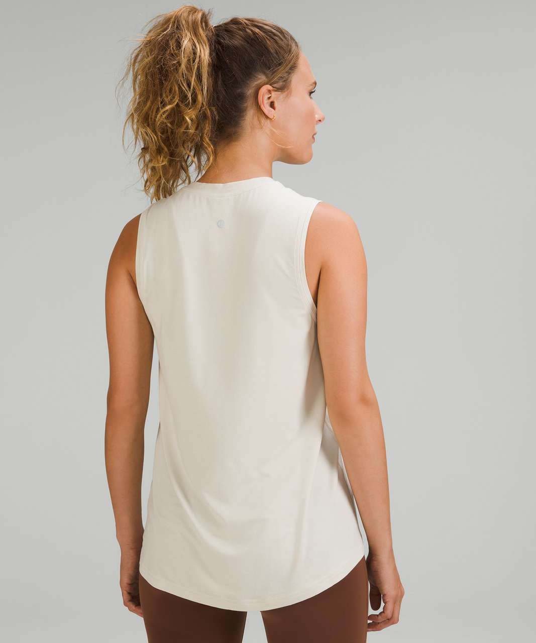 Cream Yoga - Lauren shirred front tank top rose taupe