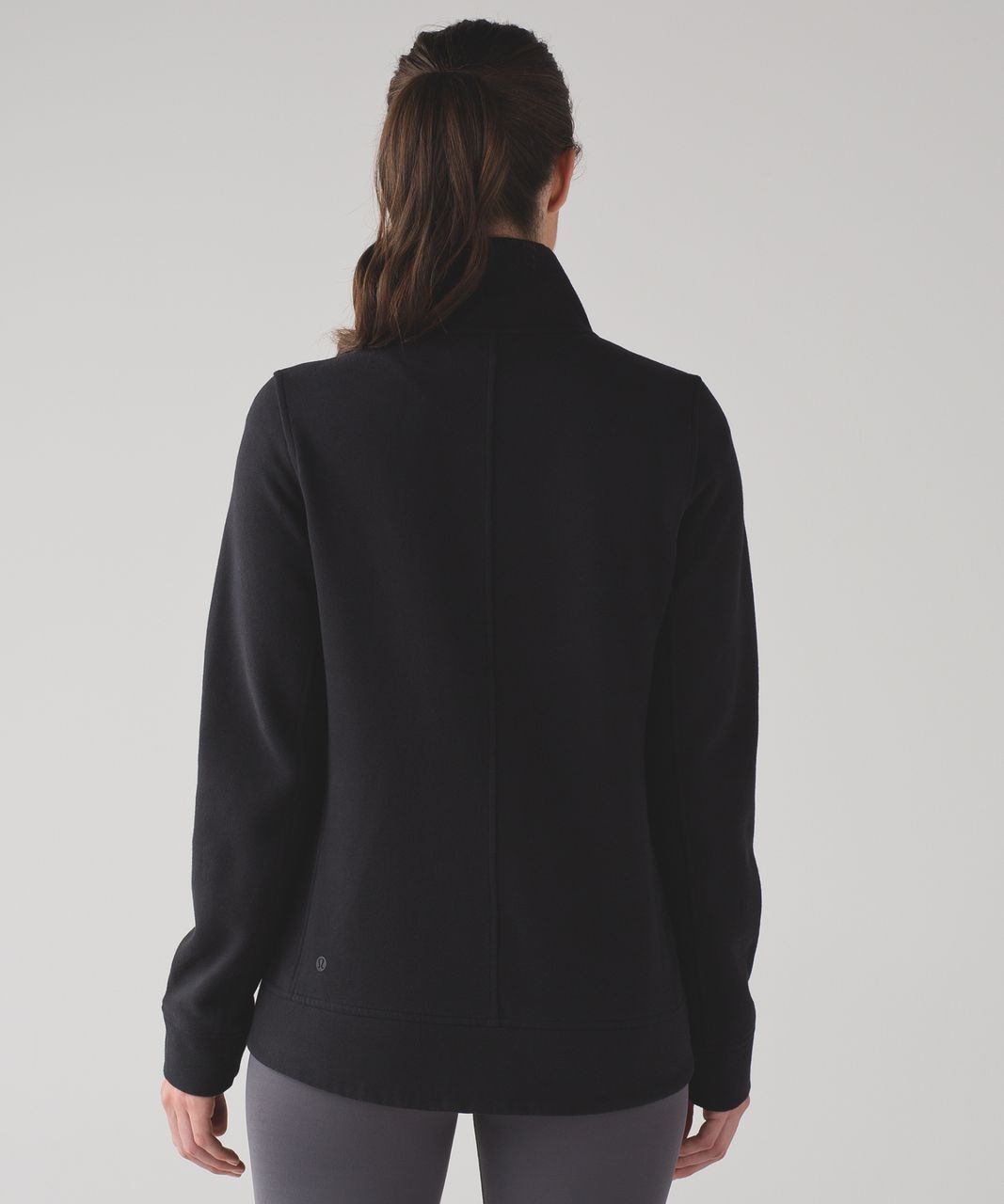 NWT Lululemon Black Textured Fleece Full Zip Jacket Size 6