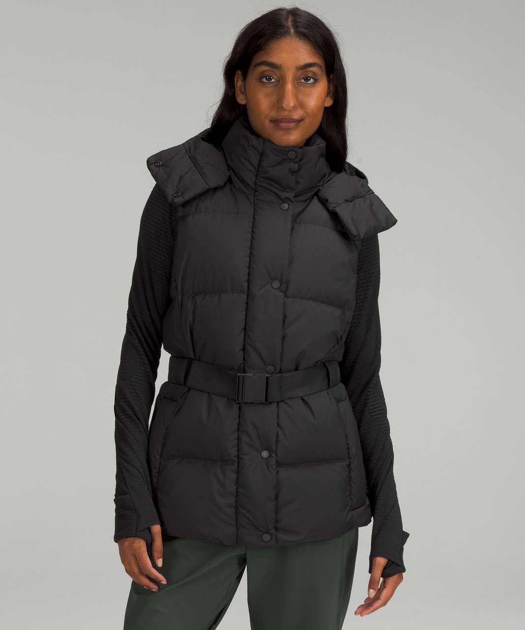 Lululemon Wunder Puff Super-Cropped Jacket - Black - lulu fanatics