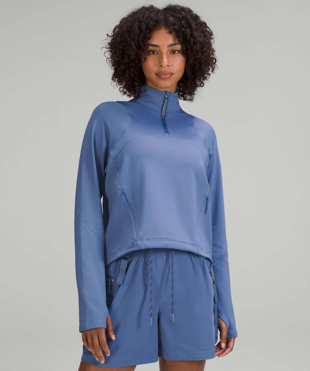 Lululemon Tech Fleece Hiking 1/4 Zip Pullover - Water Drop - lulu