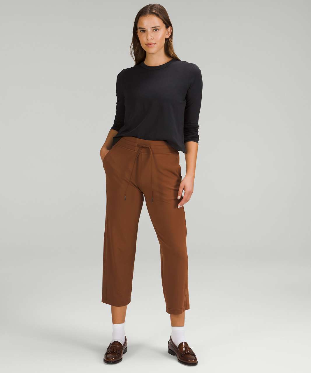 Lululemon Ready to Rulu Straight-Leg High-Rise Crop 24 - Roasted Brown -  lulu fanatics