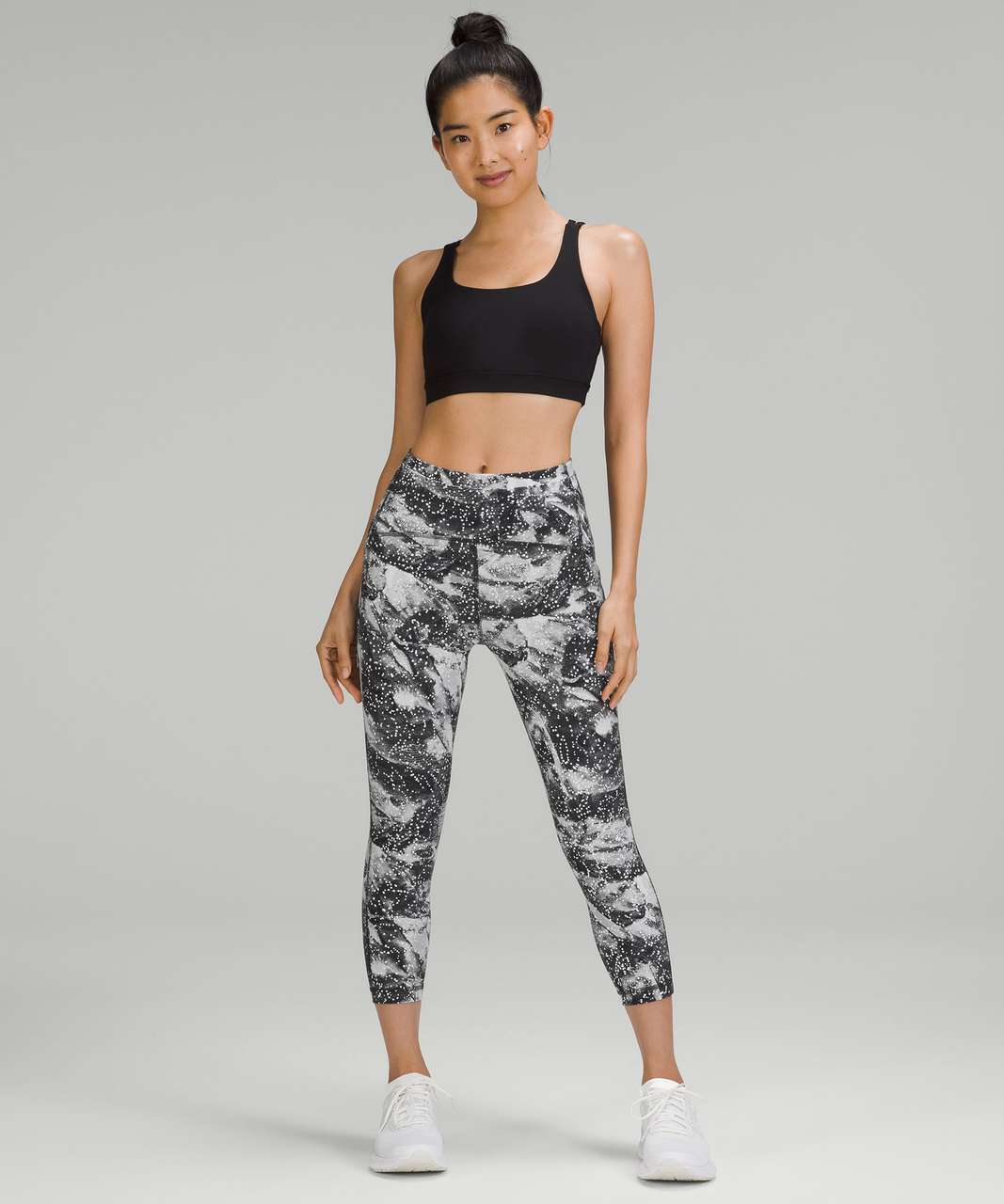 Lululemon Swift Speed High-Rise Crop 21" *Reflective - Take Flight Grey Silver Reflective Multi