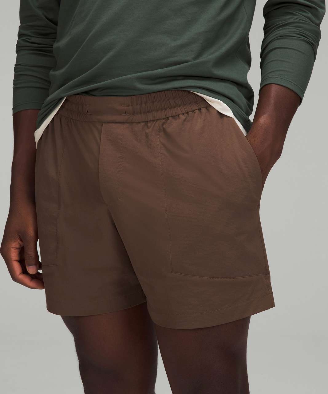 Running Shorts Dark Brown Ripstop