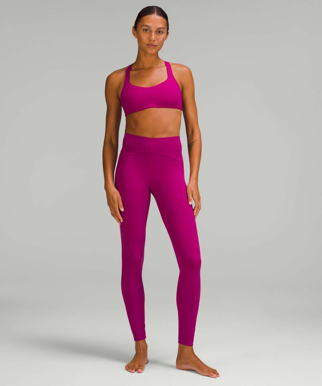 Today's gym fit + new nails (Fast and Frees in Magenta Purple and Free To  Be Wild Bra in Sonic Pink) : r/lululemon