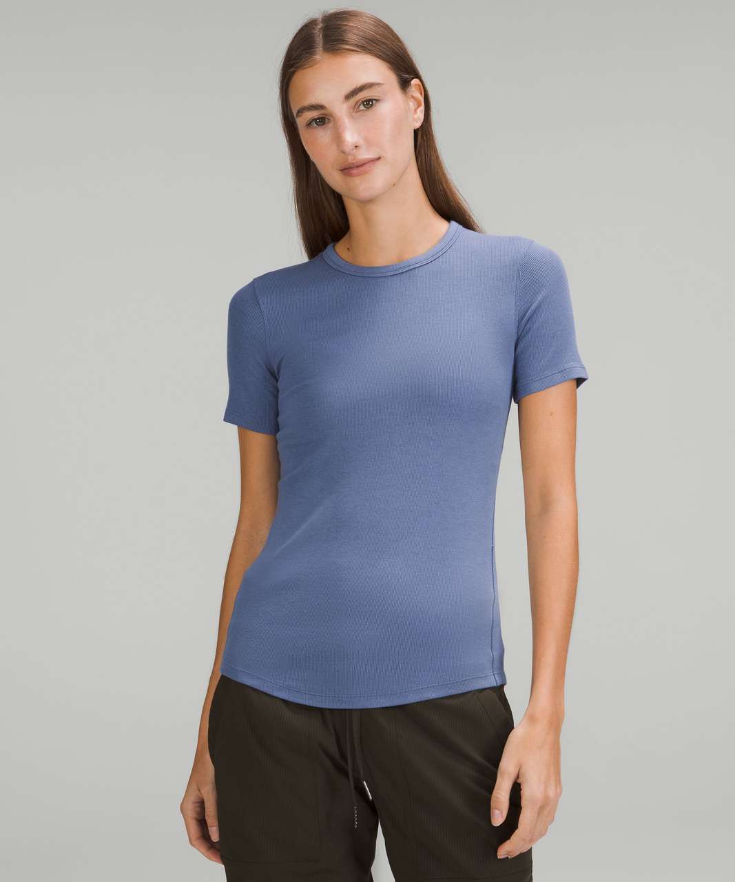 New Women's Lululemon Hold Tight Long Sleeve Shirt Blue Nile Size 8 LW3FTFS  BNIL