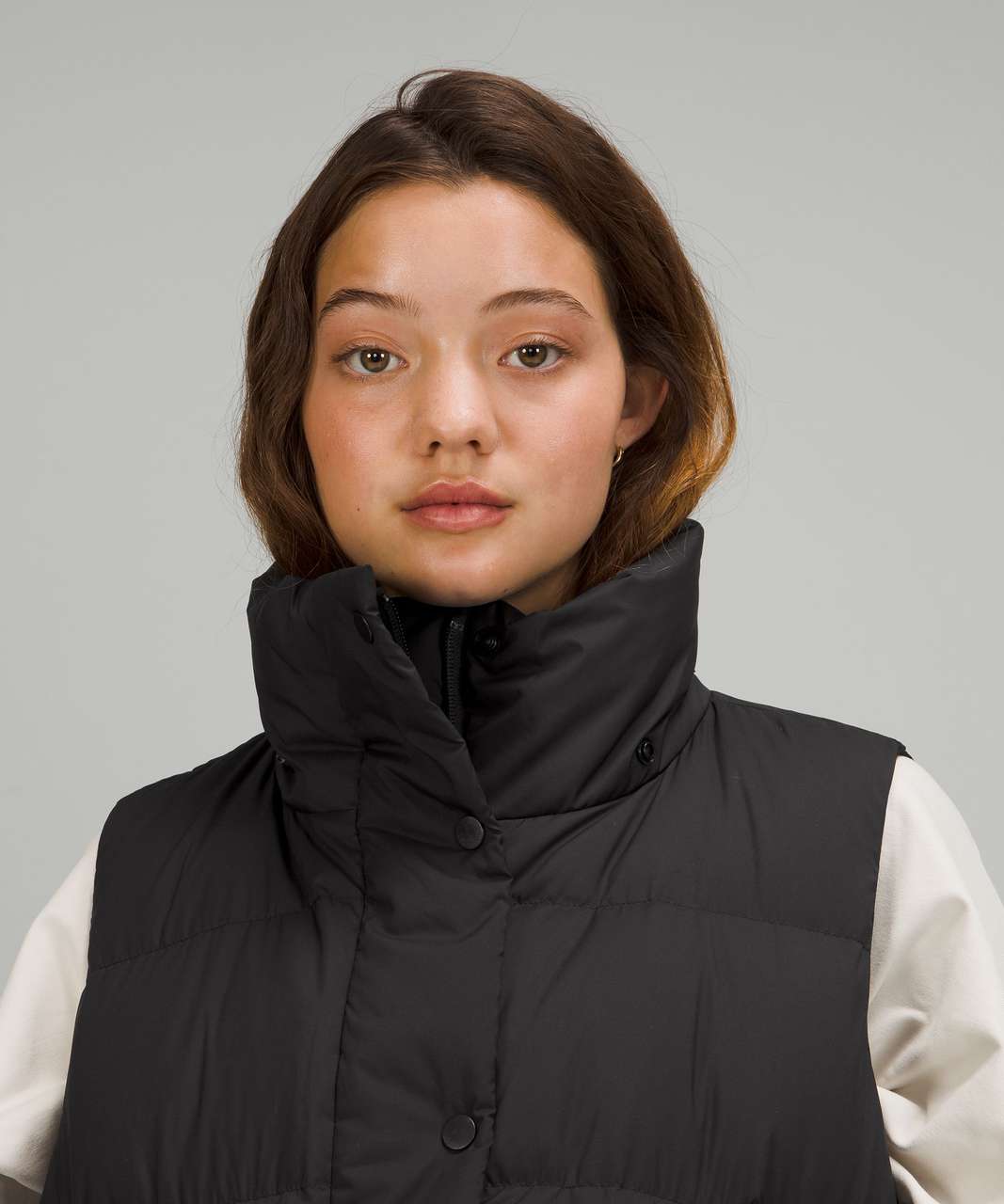 Cropped Puffer Vest (with hidden hoodie)