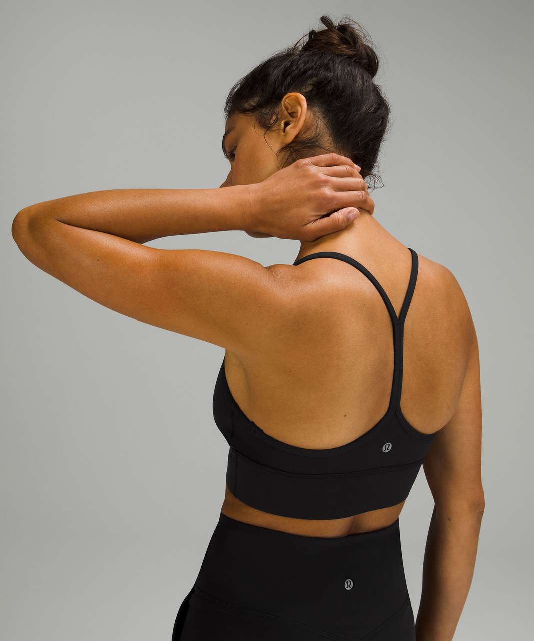 Lululemon Flow Y Bra Longline Nulu *Light Support, A–C Cups - Black - lulu  fanatics