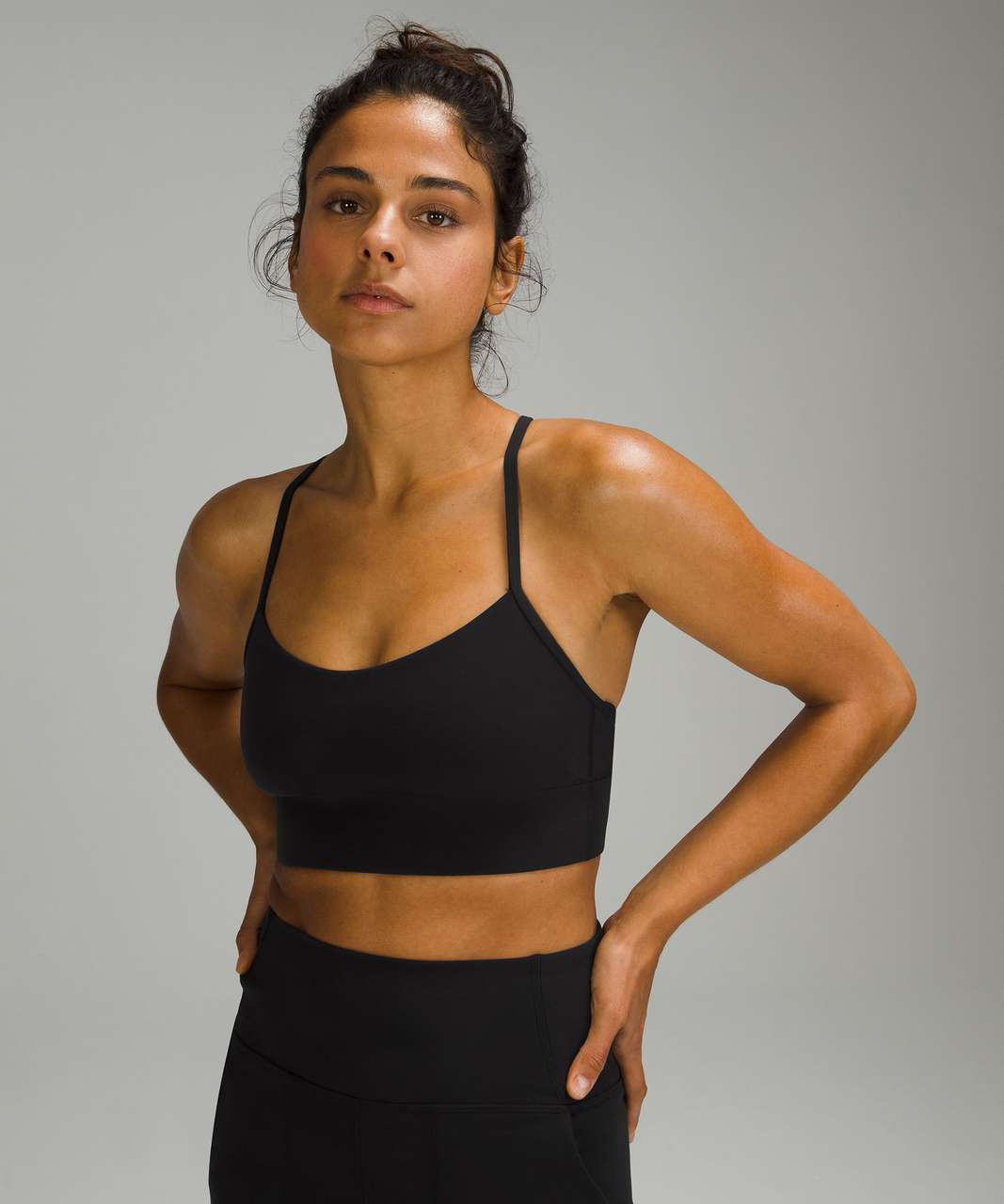 Lululemon Ruched Nulu Longline Yoga Bra *Light Support, B/C Cup - Black -  lulu fanatics