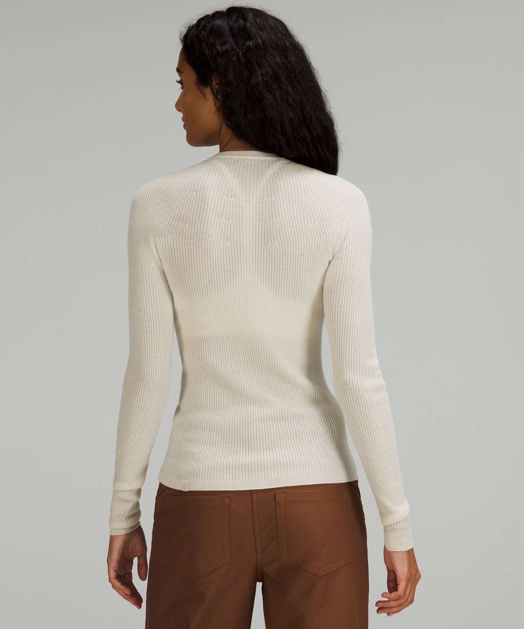 Lululemon Merino Wool Long Sleeve Light Sweater - Natural Ivory