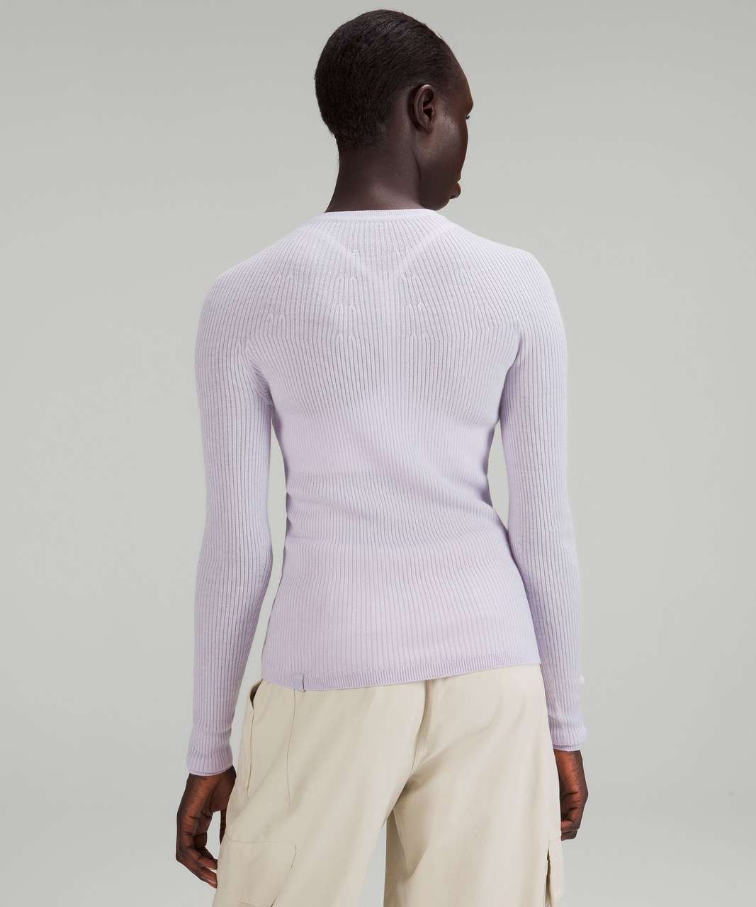 Lululemon Merino Wool Long Sleeve Light Sweater - Faint Lavender