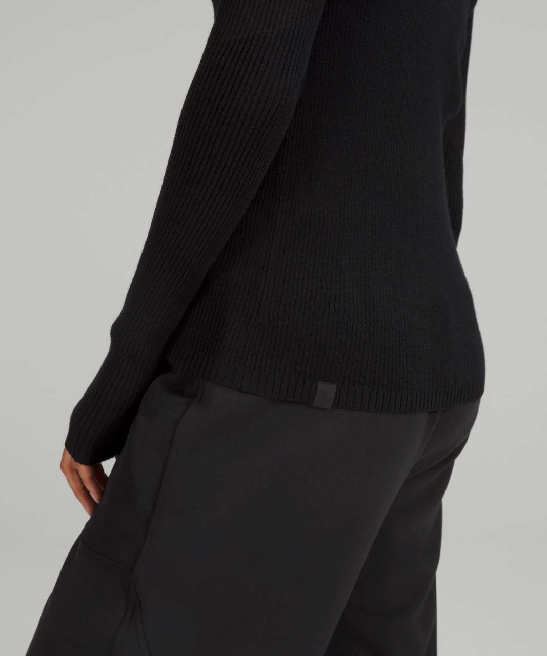 Lululemon Merino Wool Mockneck Light Sweater - Black