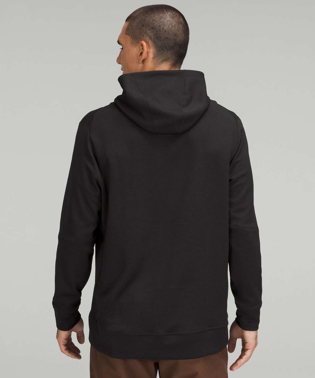 Lululemon Textured Double-Knit At Ease Hoodie Black HBLK/BLK Men's Size  XS-XXL