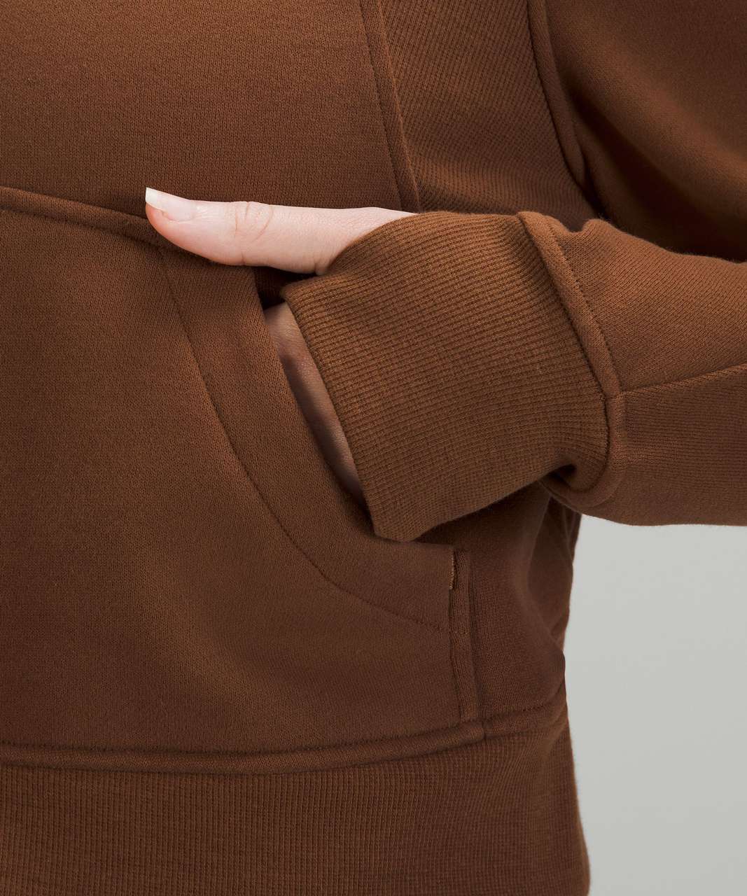 Lululemon Scuba Oversized 1/2 Zip Hoodie - Copper Brown - lulu fanatics