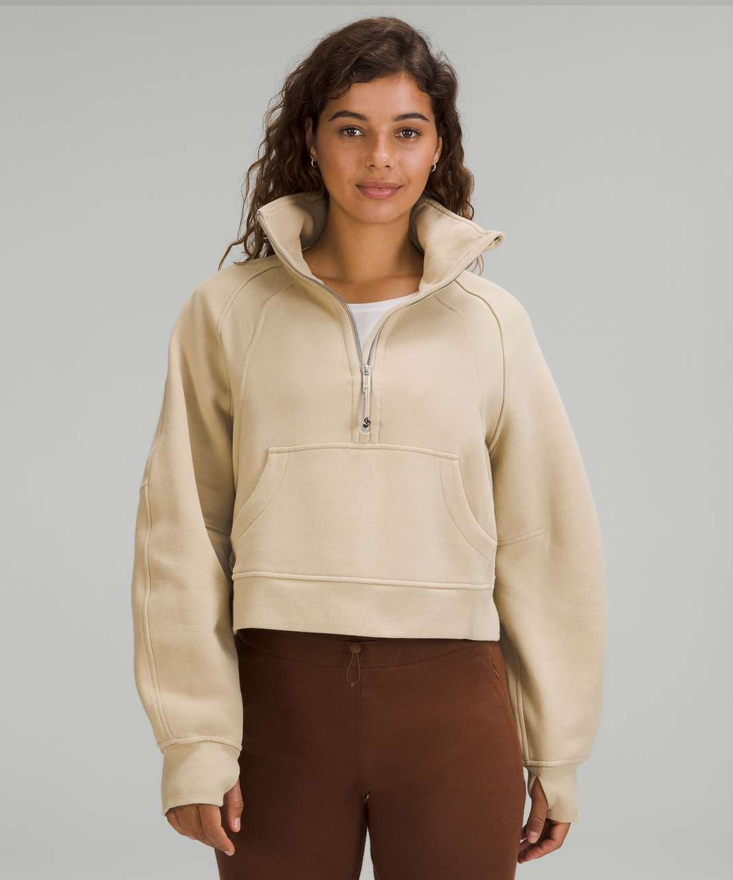 Lululemon Scuba Oversized Funnel Neck Half Zip - Trench - lulu fanatics