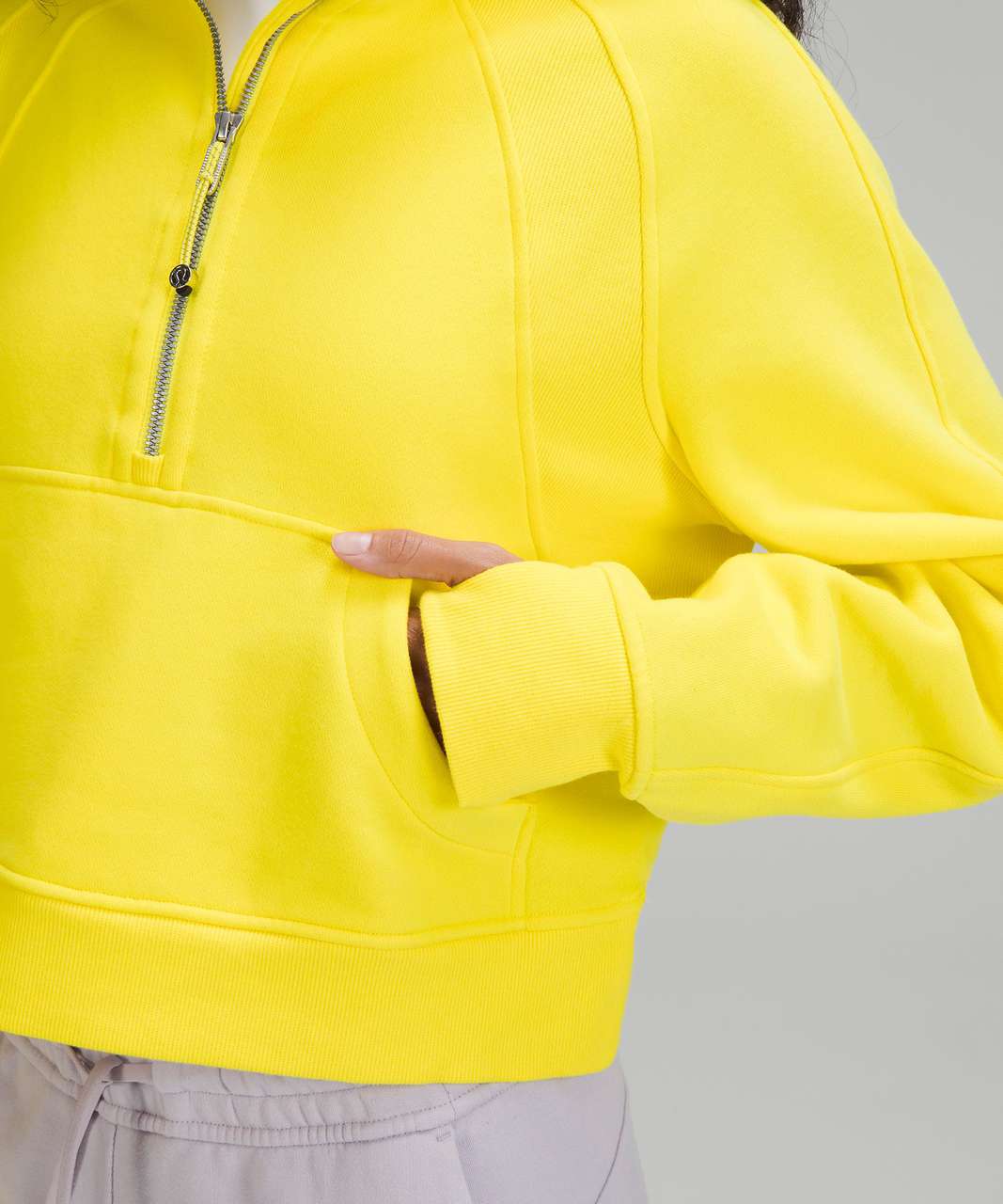 Lululemon Scuba Oversized Funnel Neck Half Zip - Sonic Yellow