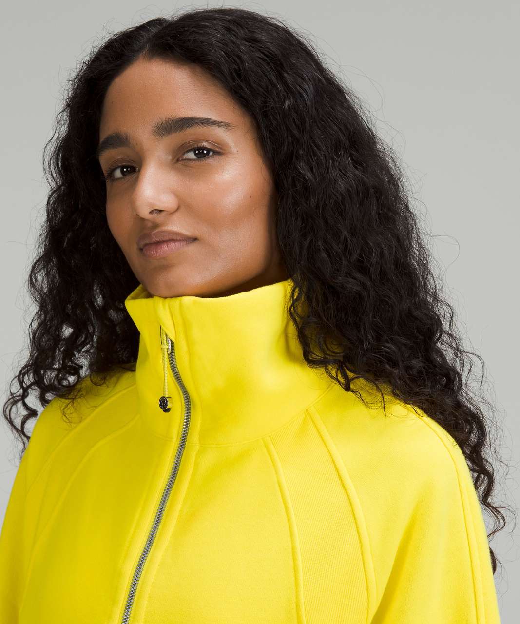 Lululemon Scuba Oversized Funnel Neck Half Zip - Sonic Yellow