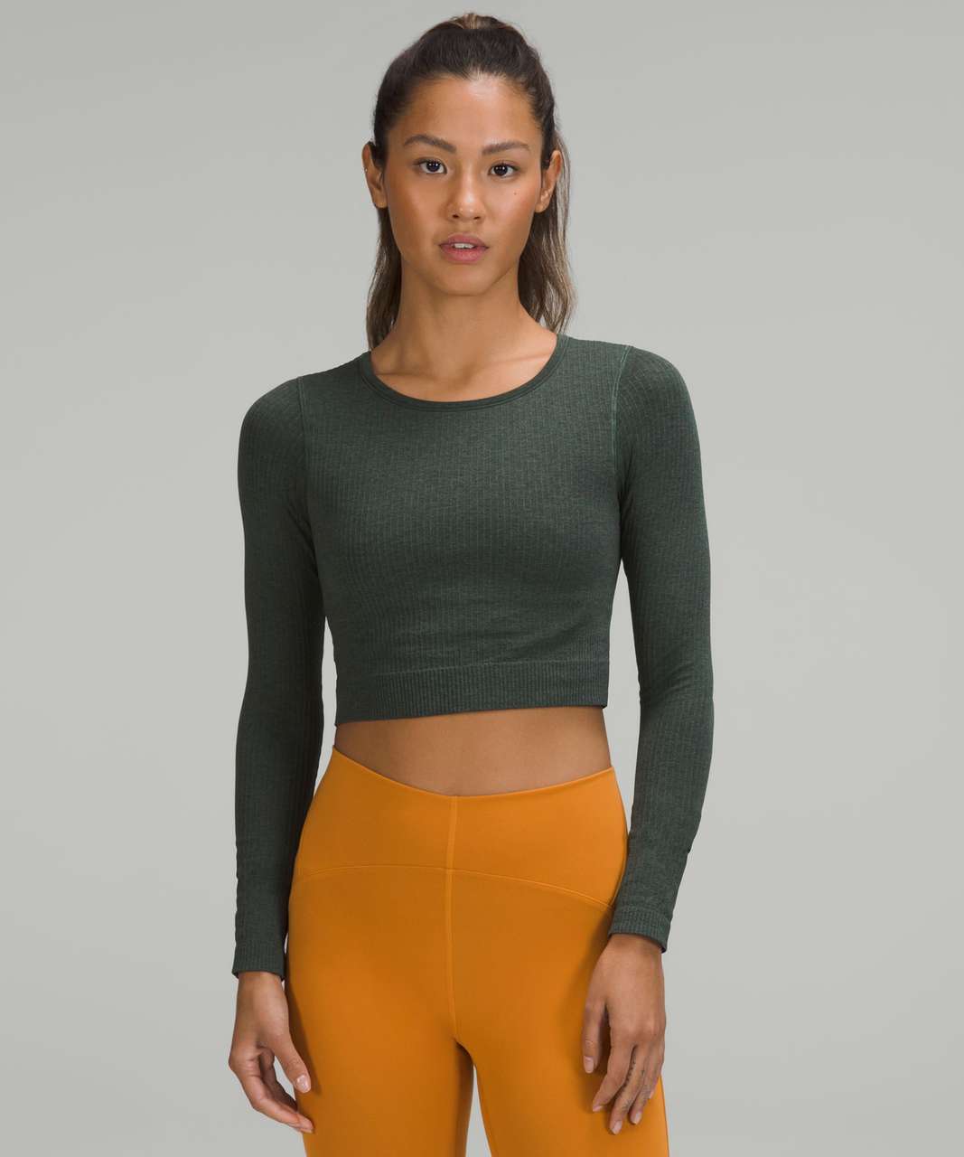 Lululemon Ebb to Street Long Sleeve Shirt - Smoked Spruce - lulu fanatics