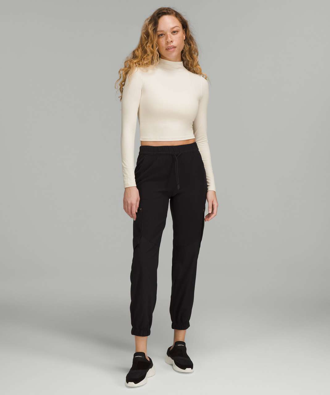 Lululemon All Aligned Mock-Neck Long-Sleeve Shirt - Espresso - lulu fanatics