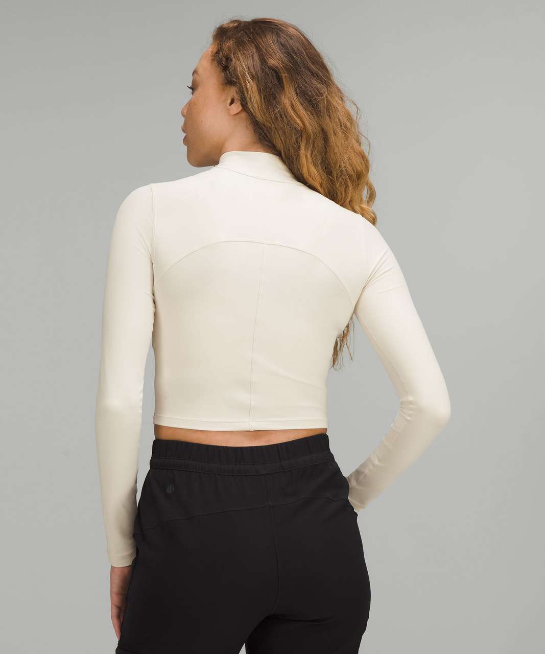 Lululemon All Aligned Mock Neck Long Sleeve Shirt - White Opal