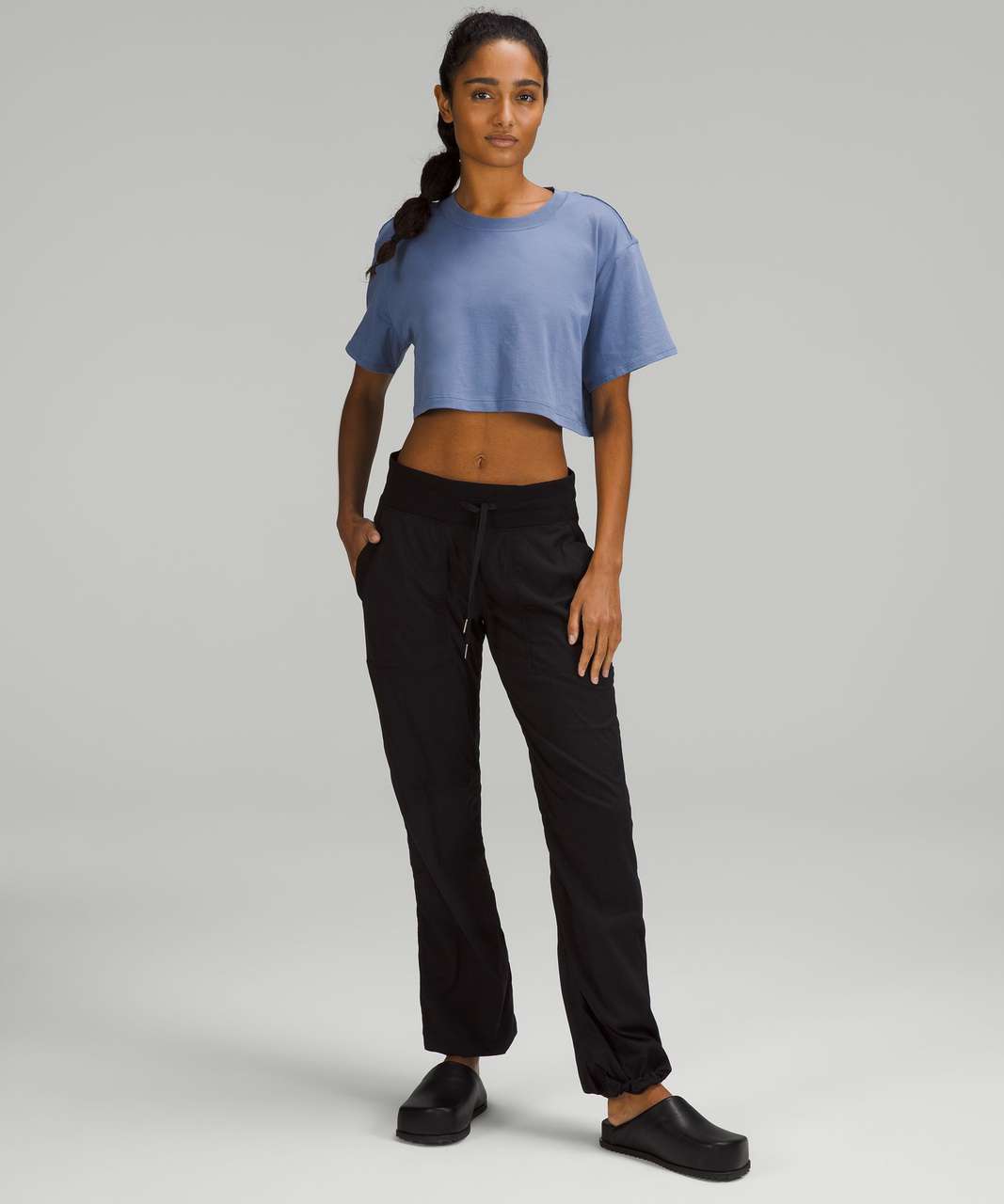 Lululemon All Yours Cropped T-Shirt - Pastel Blue - lulu fanatics