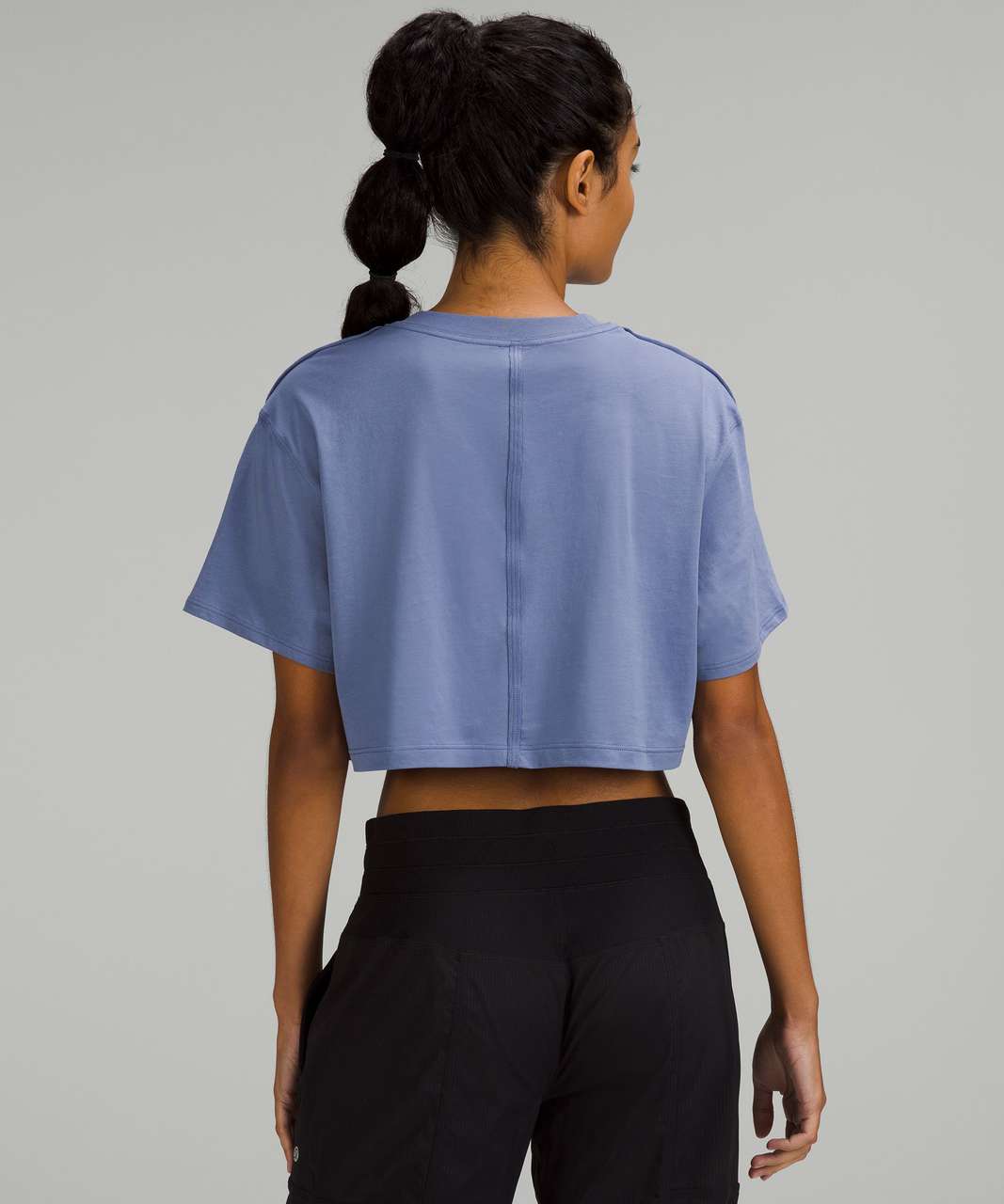 lululemon athletica, Tops, All Yours Cropped Tshirt In Sheer Blue