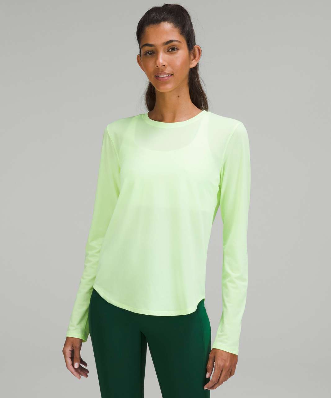 Lululemon High-Neck Running and Training Long Sleeve Shirt - Faded Zap ...