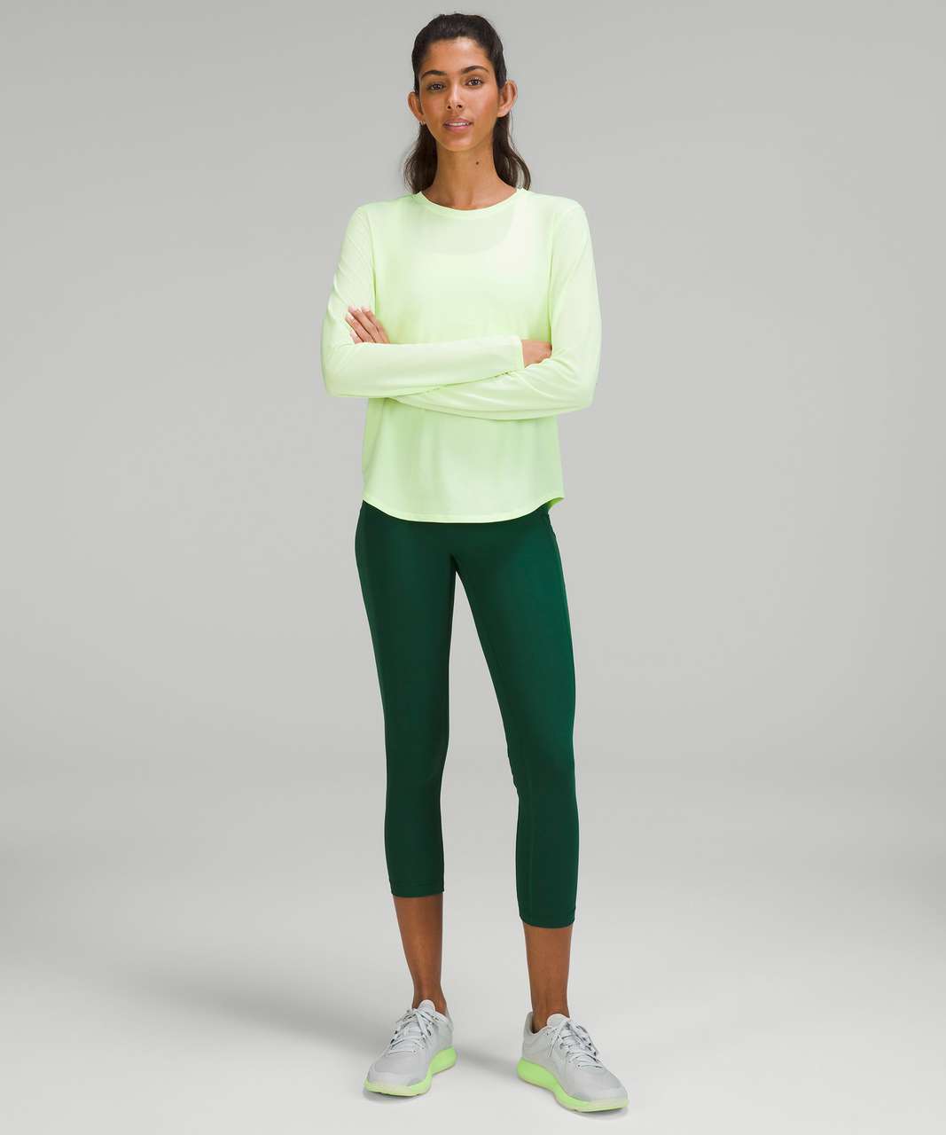 Lululemon High-Neck Running and Training Long Sleeve Shirt - Faded Zap