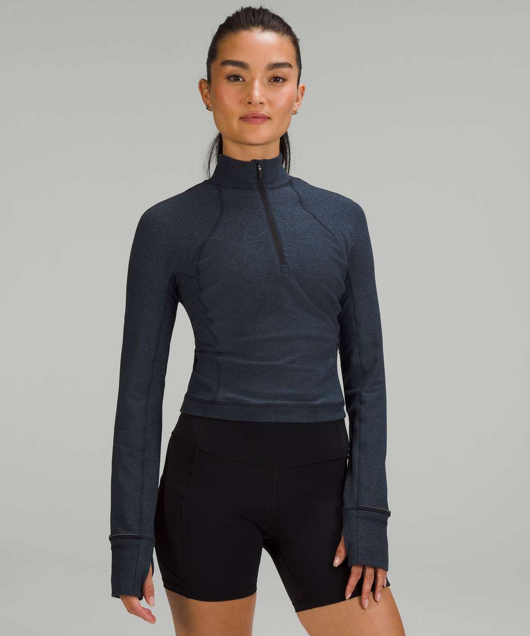 Lululemon Its Rulu Run Half Zip - Black - lulu fanatics