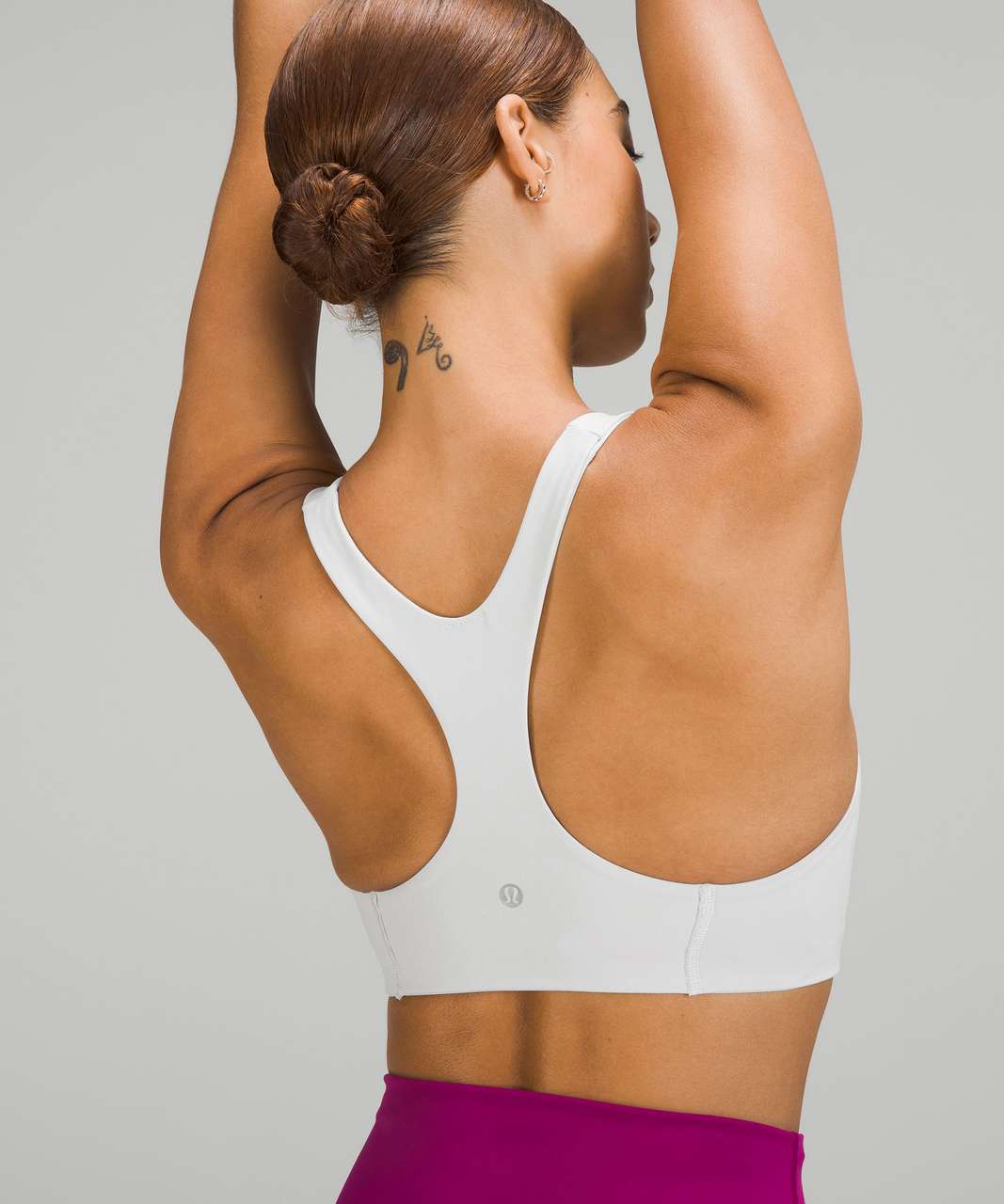 Lululemon Wunder Train Strappy Racer Bra Light Support, A/B Cup *Twill -  Graphite Grey - lulu fanatics