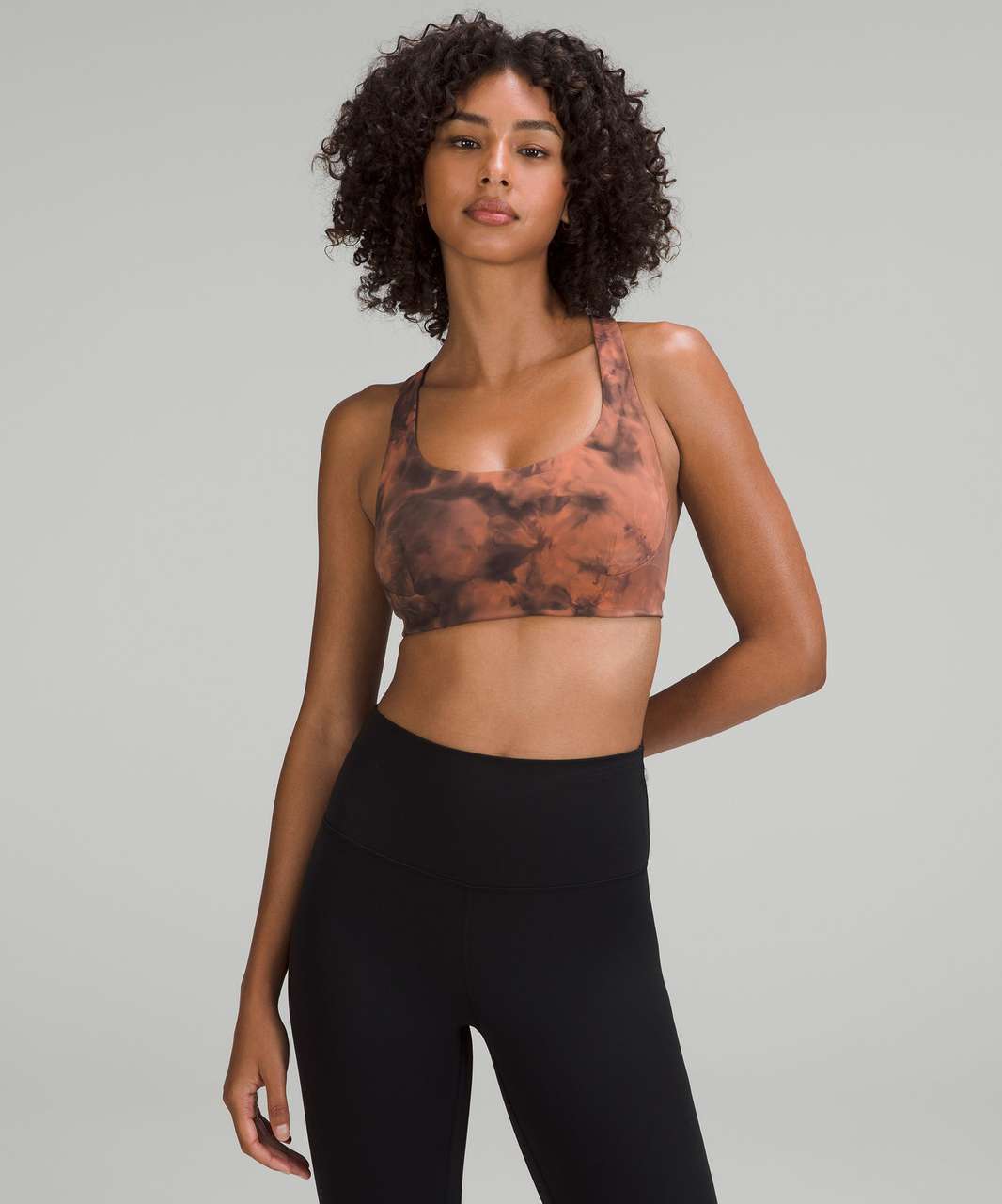 Lululemon Wunder Train Strappy Racer Bra Light Support, A/B Cup *Twill -  Graphite Grey - lulu fanatics