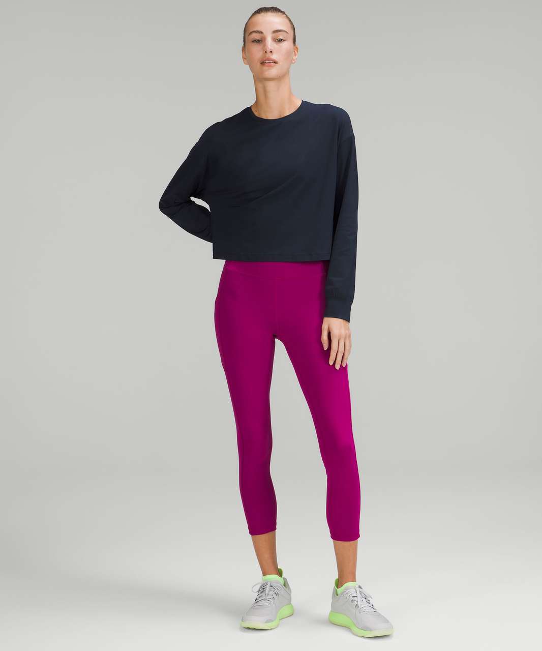 REALLION - Set: Long-Sleeve Sport T-Shirt + Legging Inset Sport Shorts