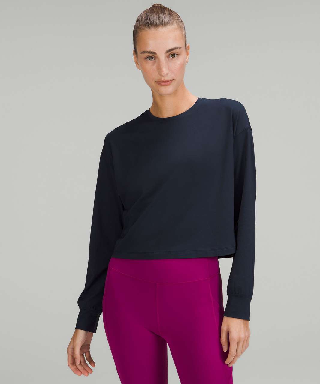 Lululemon Swiftly Tech Long Sleeve Crew - True Navy / True Navy - lulu  fanatics