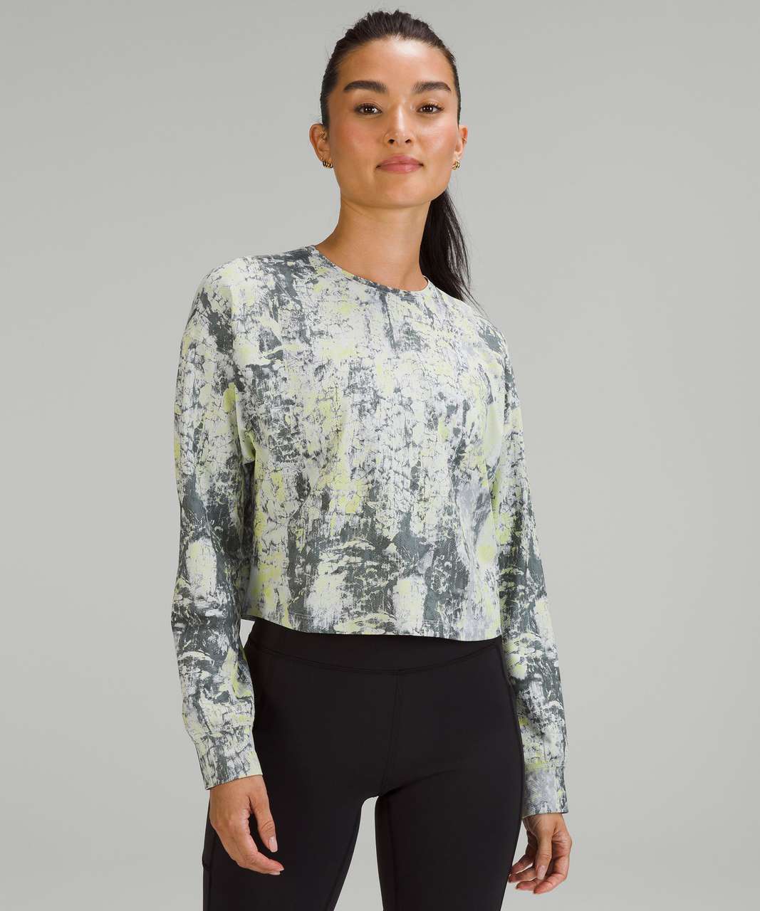 Lululemon Abrasion-Resistant Training Long Sleeve Shirt - Cinder Grain Smoked Spruce Multi