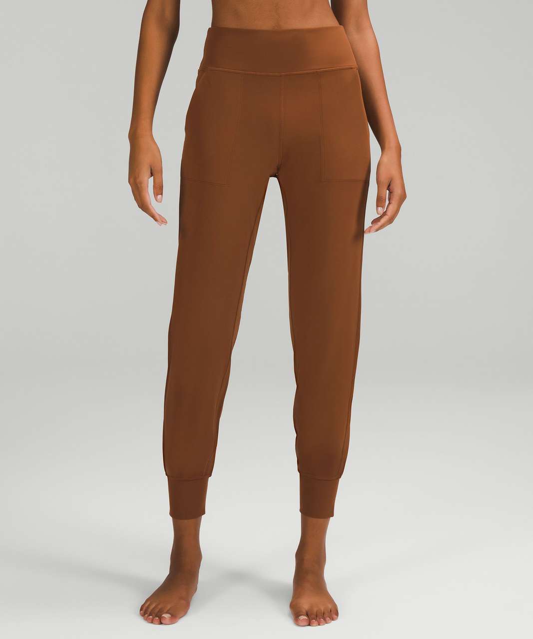 Brown High Rise Jogger Pants Online Shopping