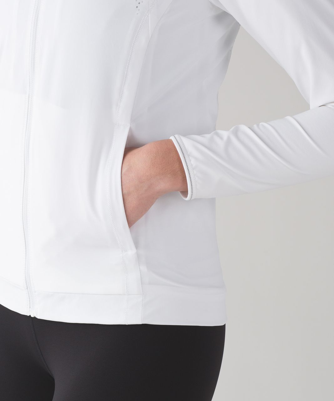 Lululemon Rippled Full Zip Jacket - White Opal - lulu fanatics