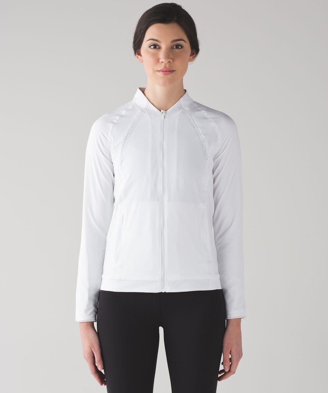 Lululemon Rippled Full Zip Jacket - White Opal - lulu fanatics