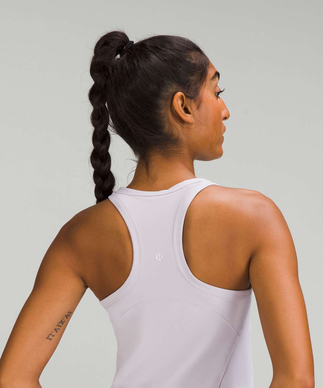 lululemon white align waist length racer back tank top｜TikTok Search