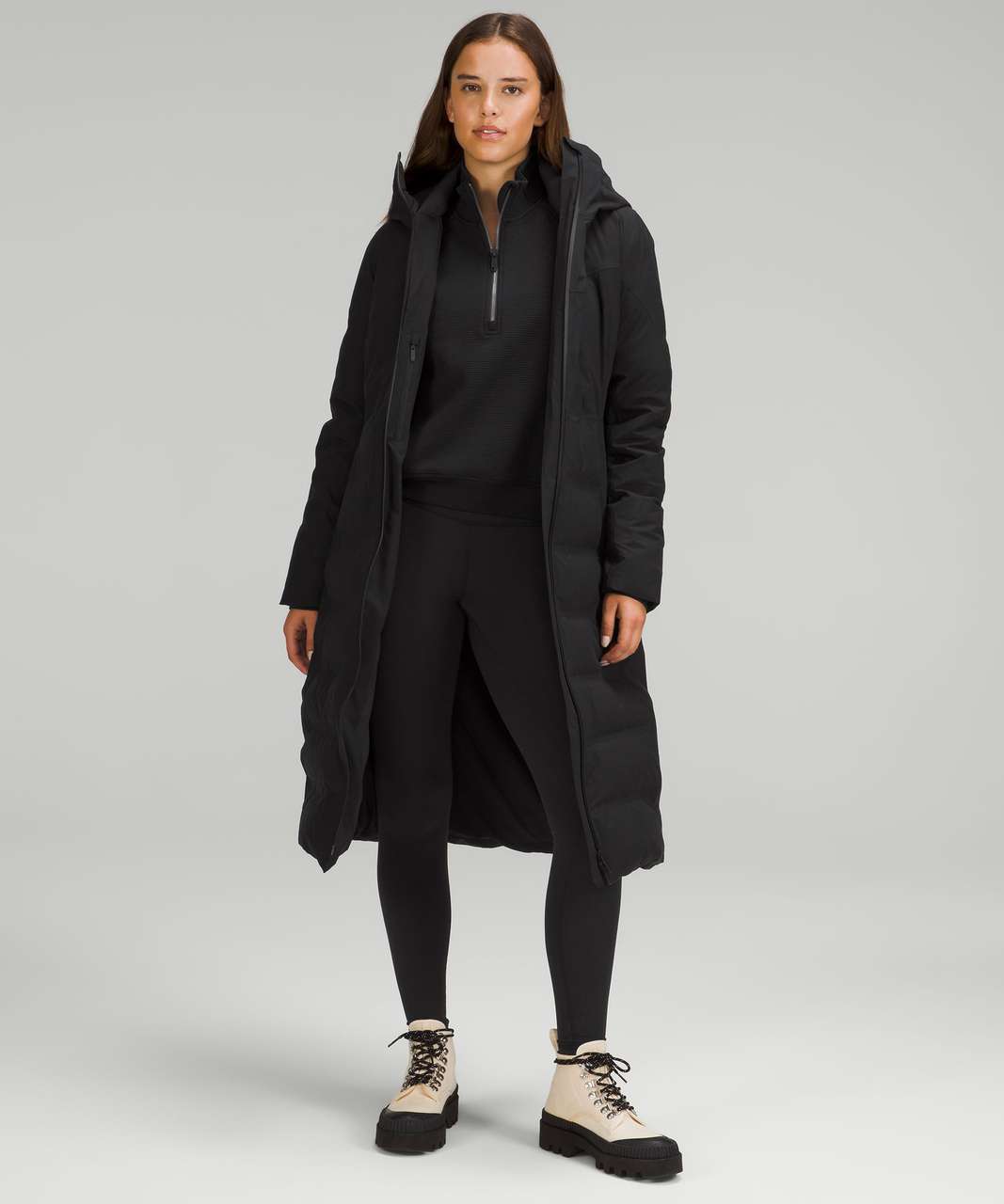 Lululemon Sleet Street Long Jacket - Black - lulu fanatics